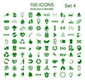 Set number four of 100 ecology icons - vector